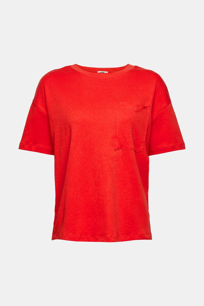 T-Shirt mit Brusttasche, ORANGE RED, detail image number 6