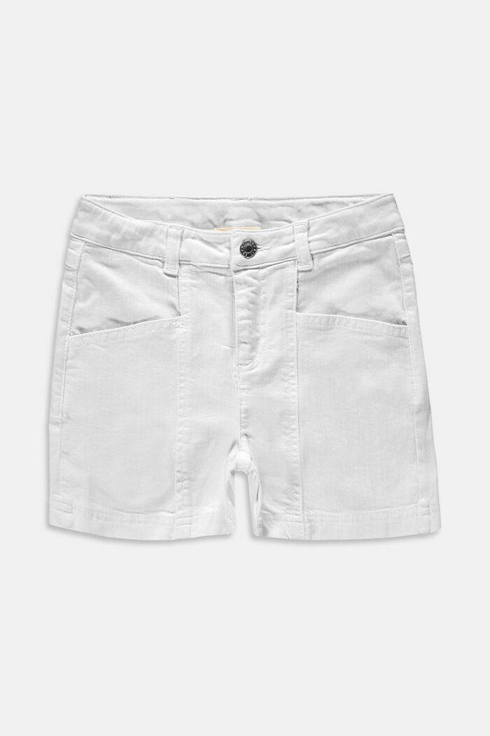 Recycelt: Shorts mit Verstellbund, WHITE, overview