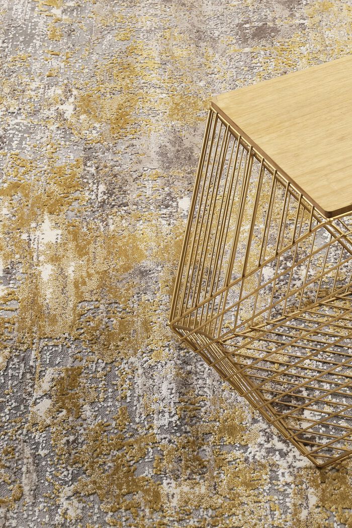 Kurzflor-Teppich mit Melange-Effekt, BROWN GREY, detail image number 1
