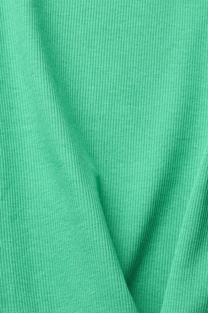 Geripptes Tanktop mit Cut-Outs, GREEN, detail image number 5
