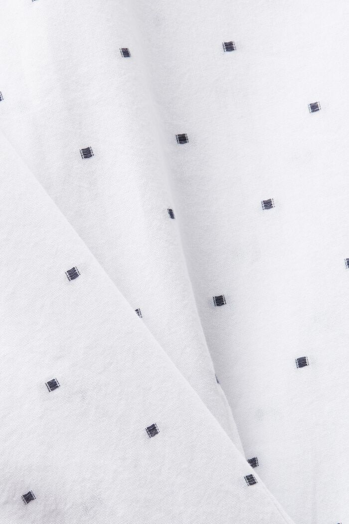 Schmal geschnittenes Baumwollhemd mit Stickerei, WHITE, detail image number 6