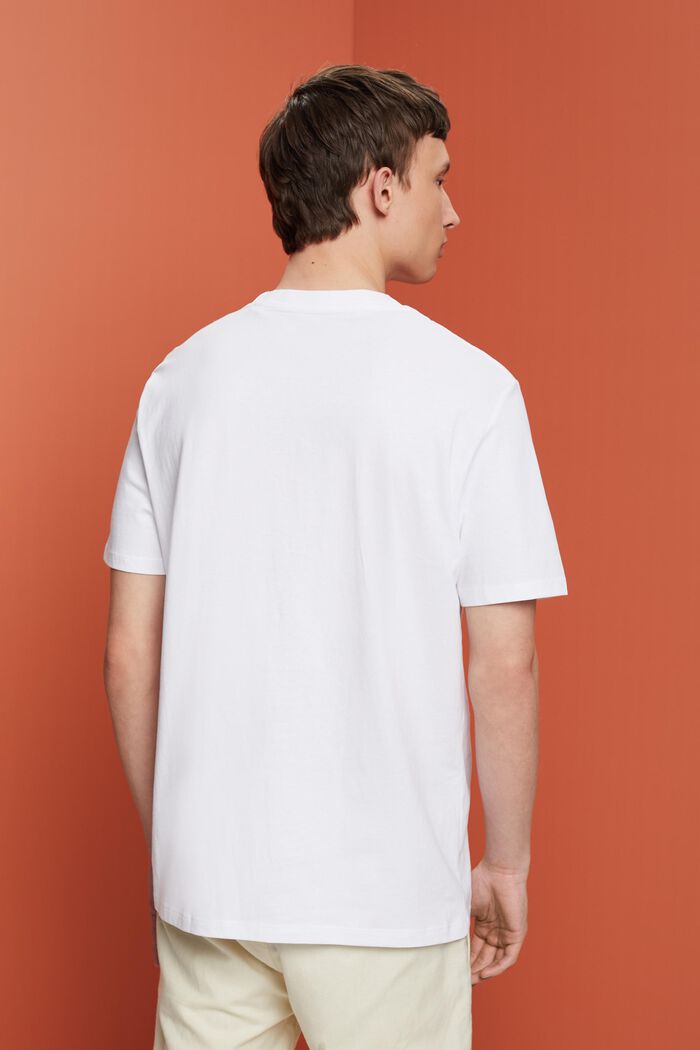 Bedrucktes Jersey-T-Shirt, 100 % Baumwolle, WHITE, detail image number 3