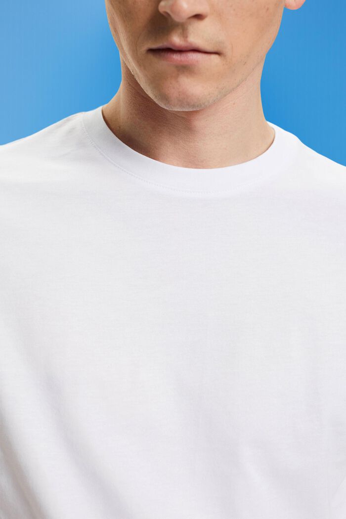 T-Shirt im Slim Fit aus Baumwolle, WHITE, detail image number 2