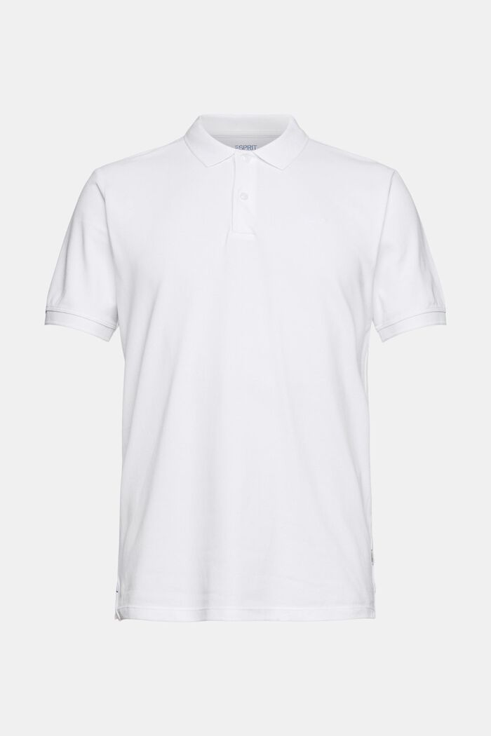 Piqué-Poloshirt aus Pima Baumwolle, WHITE, detail image number 7
