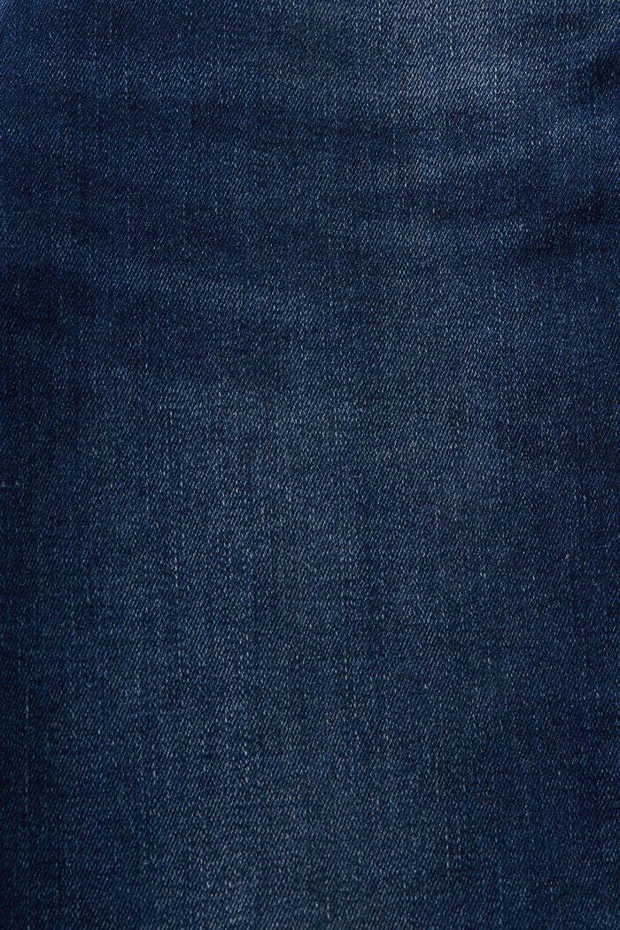 Recycelt: Skinny Stretchjeans mit mittelhohem Bund, BLUE DARK WASHED, detail image number 6