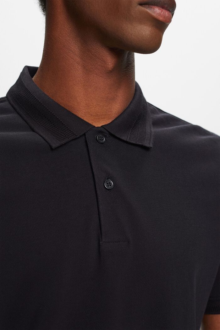 Piqué-Poloshirt aus Pima-Baumwolle, BLACK, detail image number 1
