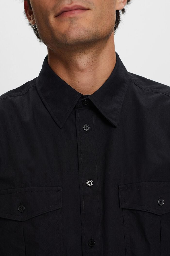 Utility-Hemd aus Baumwolle, BLACK, detail image number 2