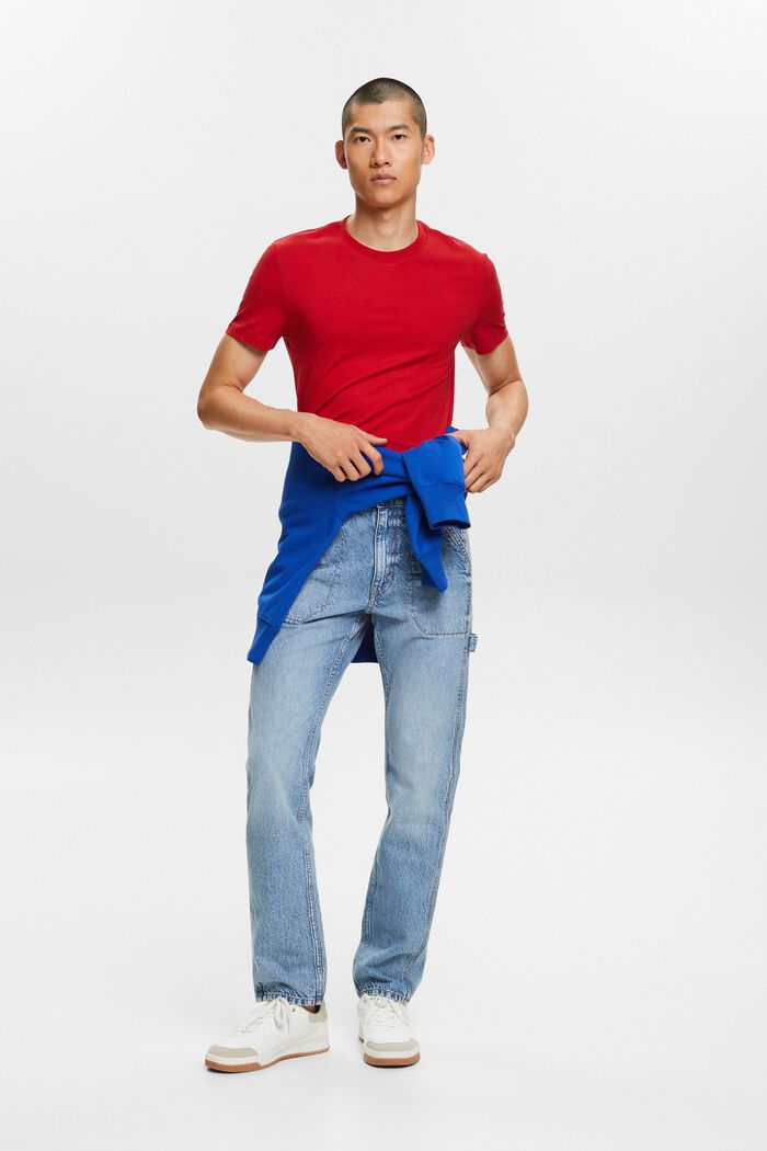 Gerade Carpenter Jeans mit mittelhohem Bund, BLUE LIGHT WASHED, detail image number 5