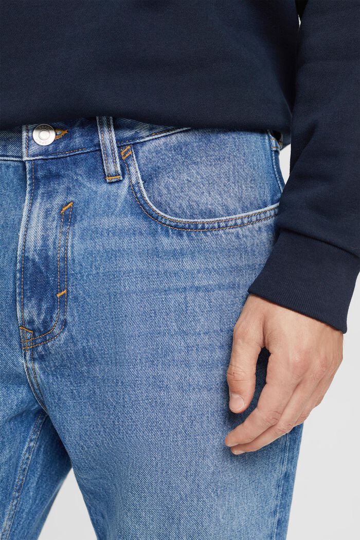 Jeans mit geradem Bein, Organic Cotton, BLUE MEDIUM WASHED, detail image number 0