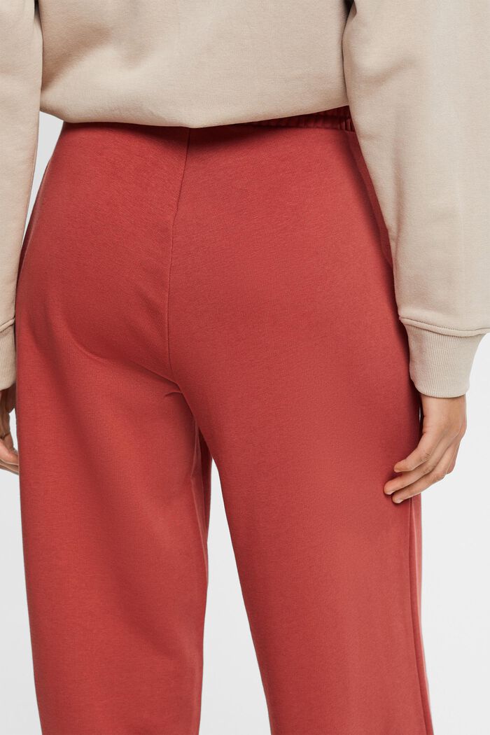 High-Rise-Pants im Jogger-Style mit weitem Bein, TERRACOTTA, detail image number 4