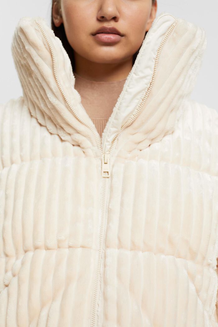 Cord-Pufferjacke, OFF WHITE, detail image number 0