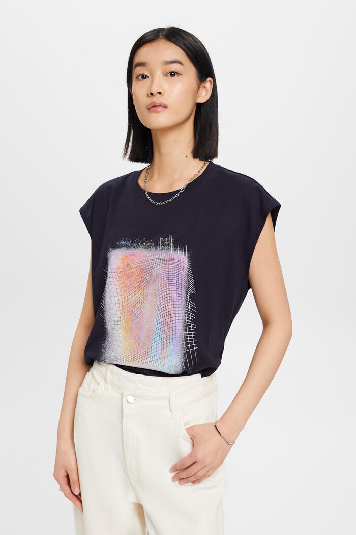 ESPRIT - Baumwoll-T-Shirt mit Frontprint in unserem Online Shop