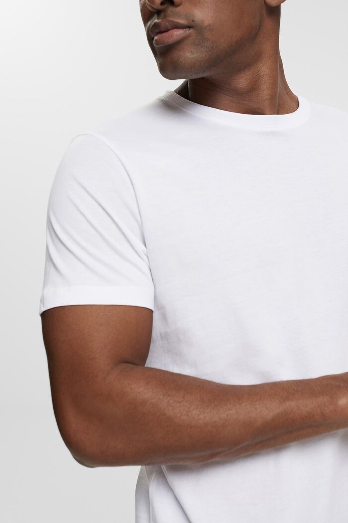 Jersey T-Shirt, 100% Baumwolle, WHITE, detail image number 2
