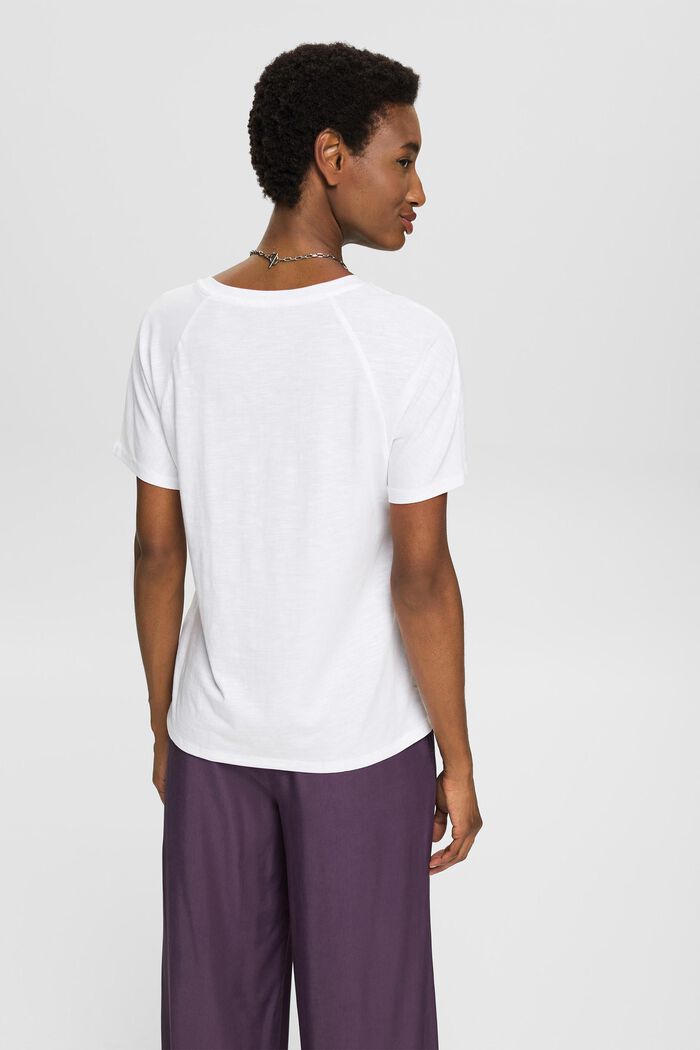 T-Shirt mit Print aus Baumwoll-Mix, WHITE, detail image number 3