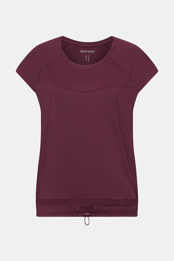 Recycelt: Active T-Shirt mit Kordelzug und E-DRY, BORDEAUX RED, detail image number 6
