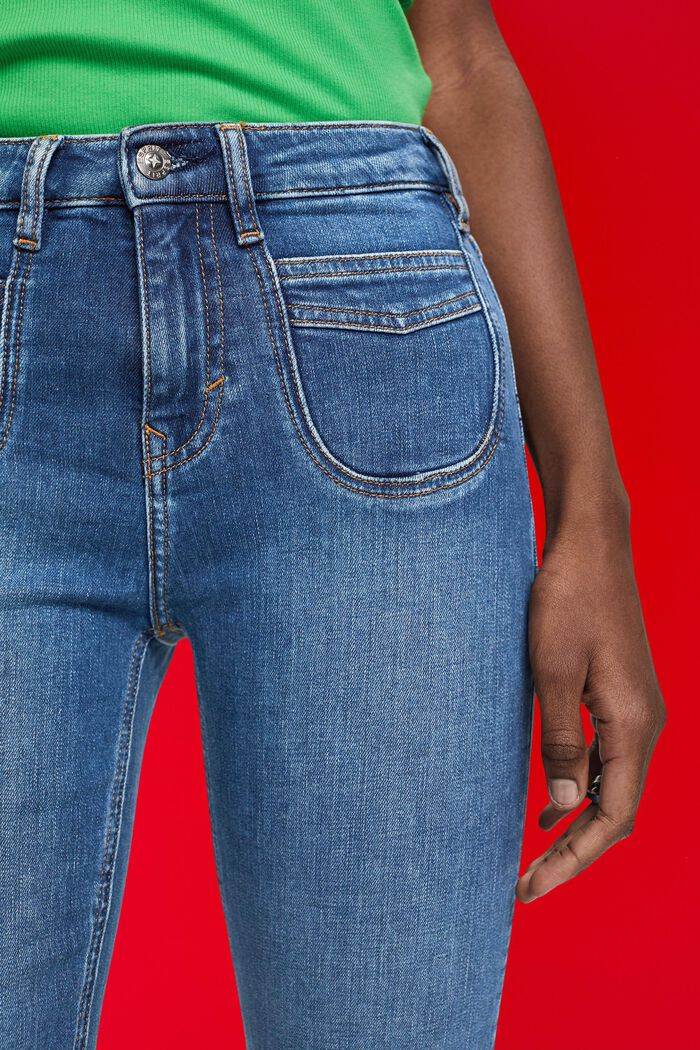 High-Rise-Jeans im Slim Fit, BLUE MEDIUM WASHED, detail image number 2