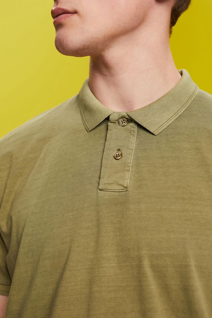 Poloshirt aus Jersey, OLIVE, detail image number 2