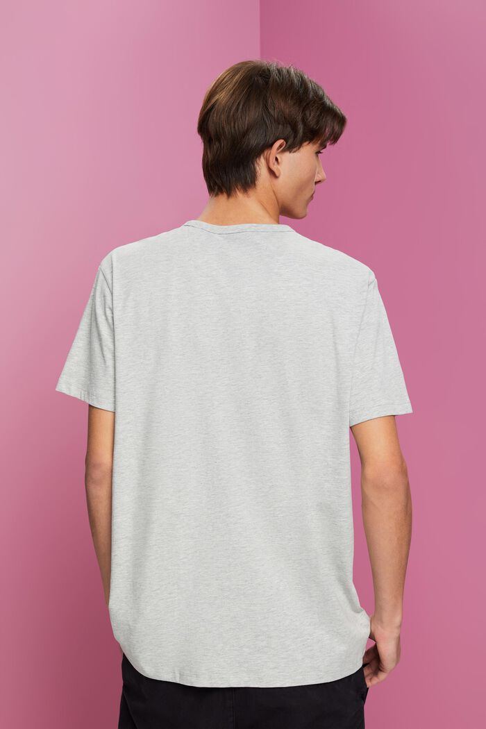 T-Shirt aus Baumwolle-Viskose-Mix mit Print, LIGHT GREY, detail image number 3