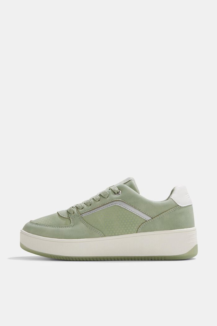 Sneaker mit Plateau Sohle, DUSTY GREEN, detail image number 0