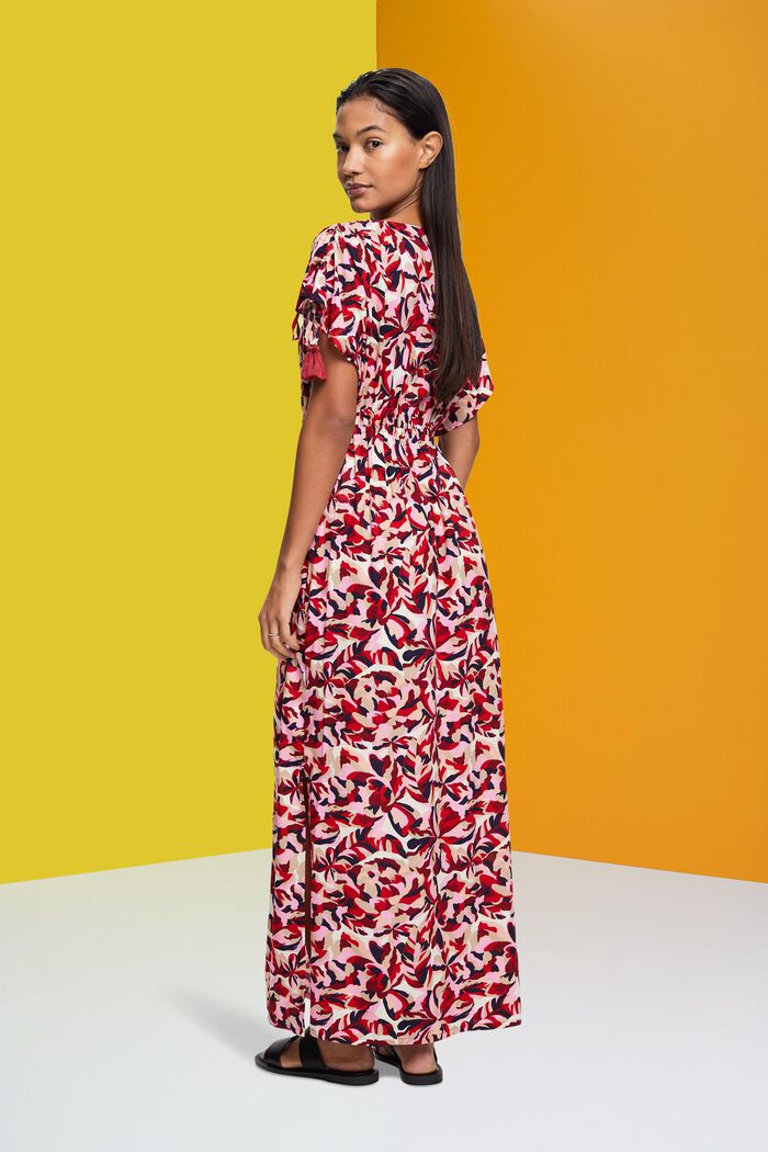 ESPRIT - Maxi-Strandkleid mit floralem Muster in unserem Online Shop