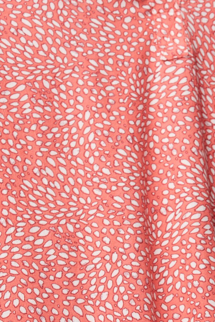 Gemusterte Bluse aus LENZING™ ECOVERO™, NEW CORAL, detail image number 4