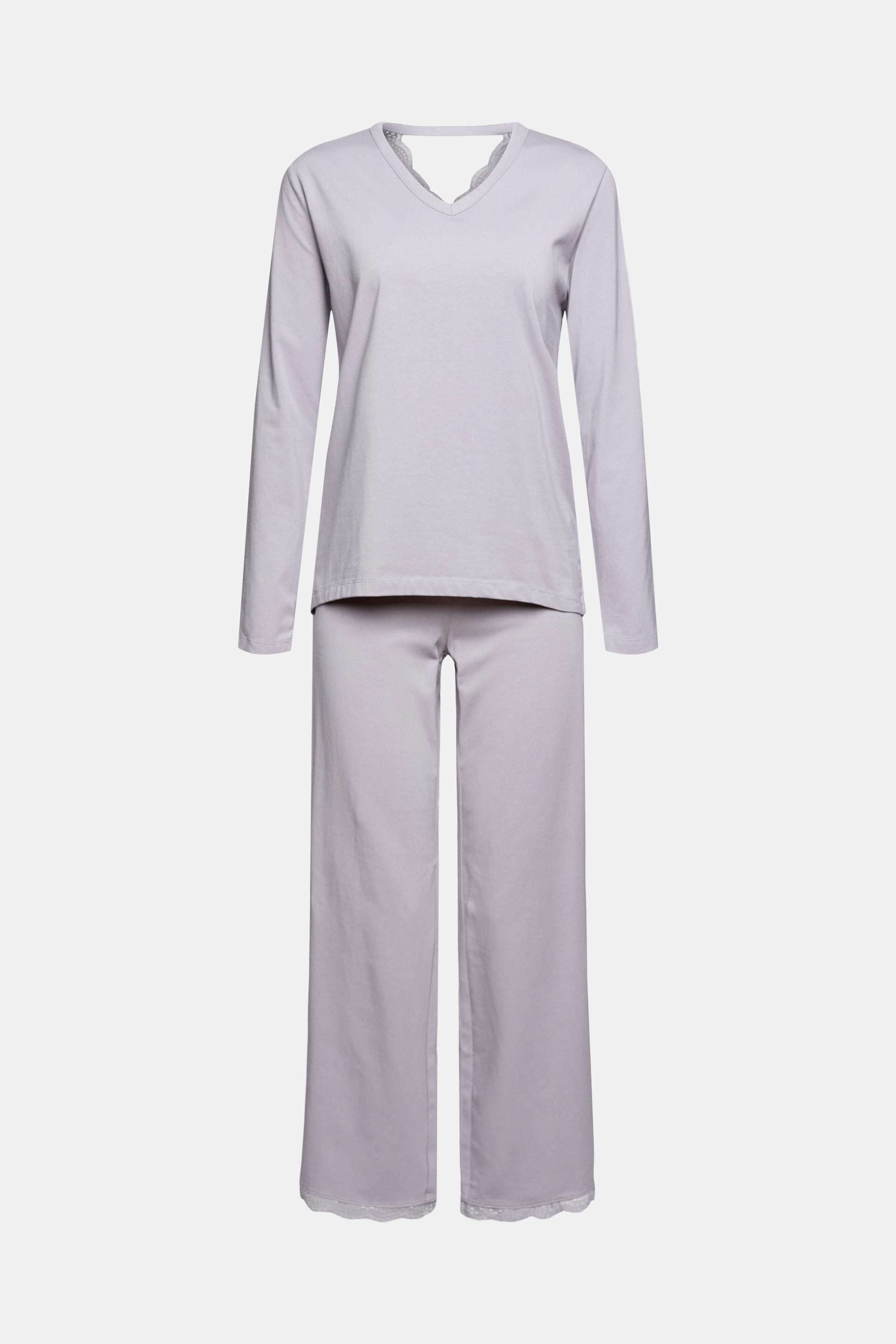 ESPRIT  Schlafanzug/ Zweiteiliger Pyjama  Gr.104-146  *grau/türkis *NEU!* 