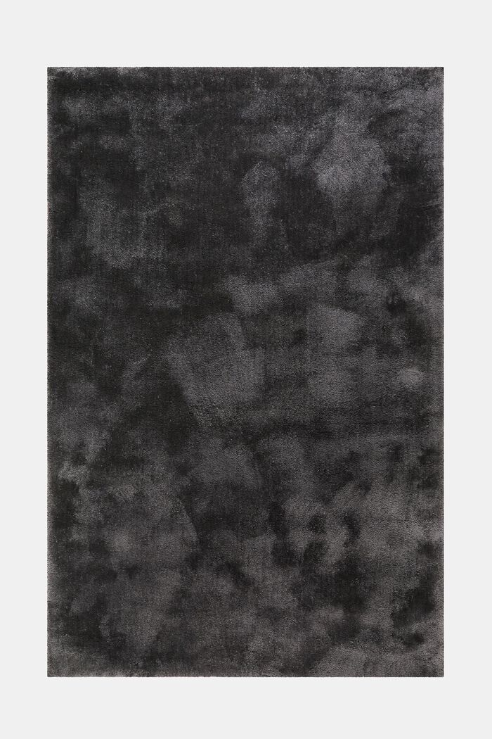 Hochflor-Teppich im unifarbenen Design, MEDIUM GREY, detail image number 0