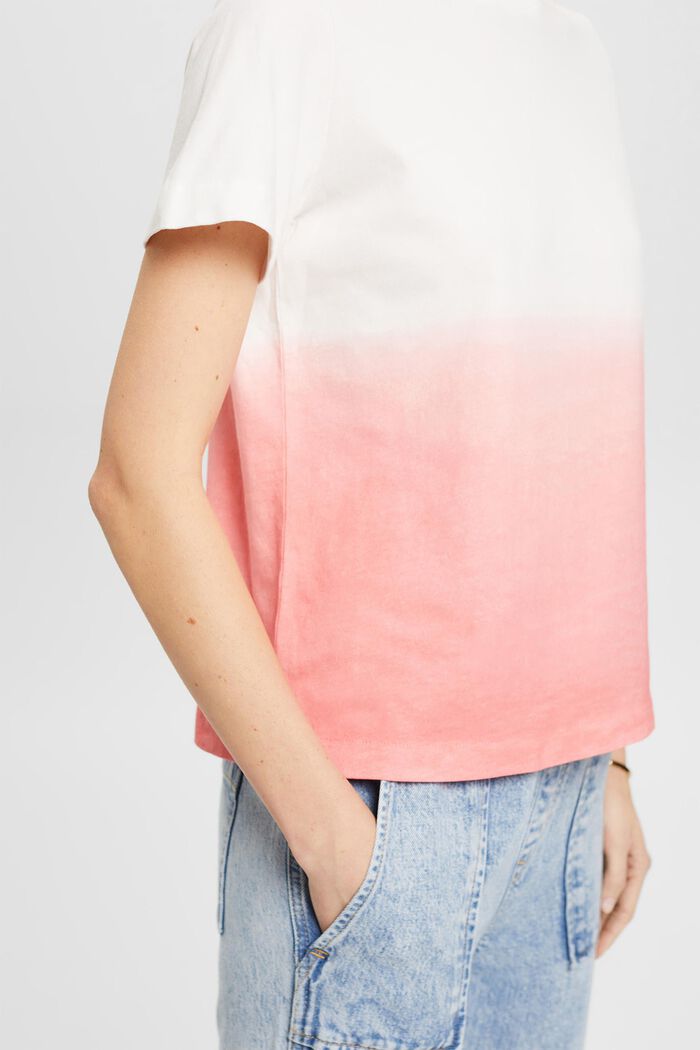 T-Shirt aus Baumwolle mit Farbverlauf, PINK, detail image number 4
