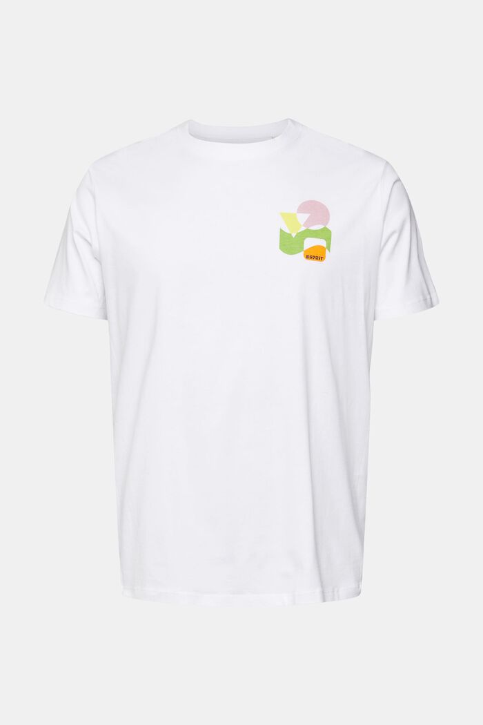 Jersey-T-Shirt mit Print, WHITE, detail image number 7