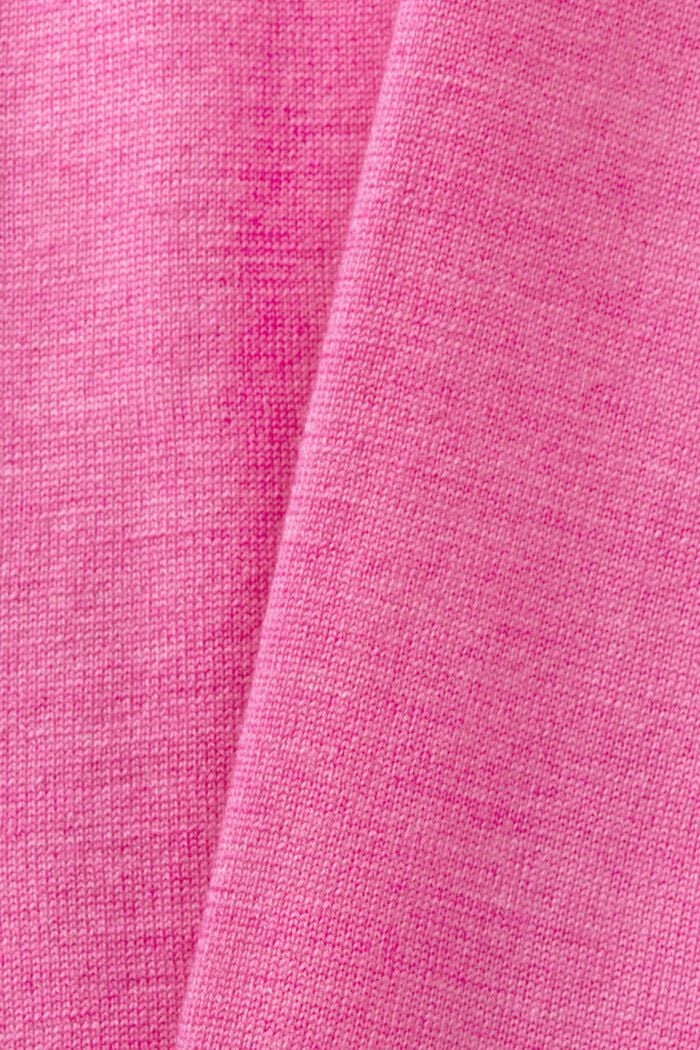 Oversize Rollkragenpullover aus Wolle, PINK FUCHSIA, detail image number 6