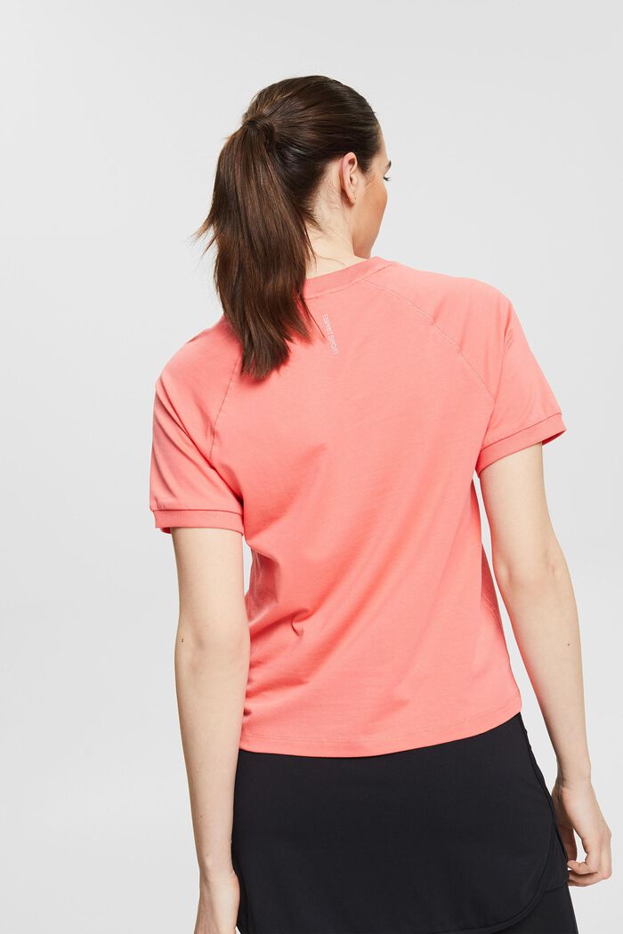 T-Shirt aus Baumwoll-Stretch, CORAL, detail image number 3