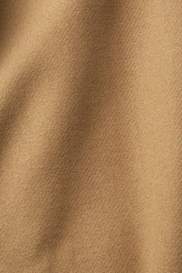 Mantel aus Wollmix mit Steppfutter, KHAKI BEIGE, detail image number 5