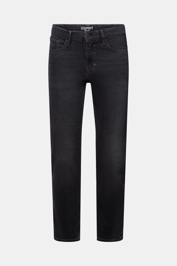 Schmal geschnittene Jeans, BLACK DARK WASHED, detail image number 7