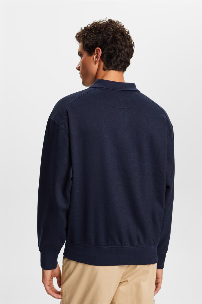 Langärmliges Polo-Sweatshirt, NAVY, detail image number 3