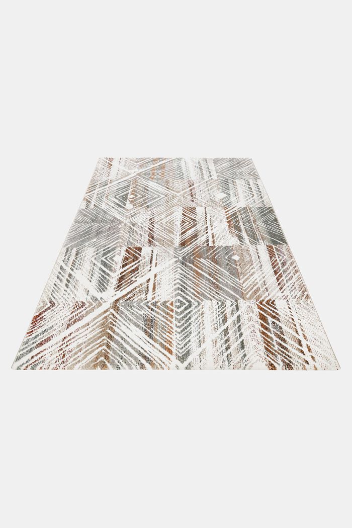 Kurzflor-Teppich mit geometrischem Muster, BEIGE, detail image number 5