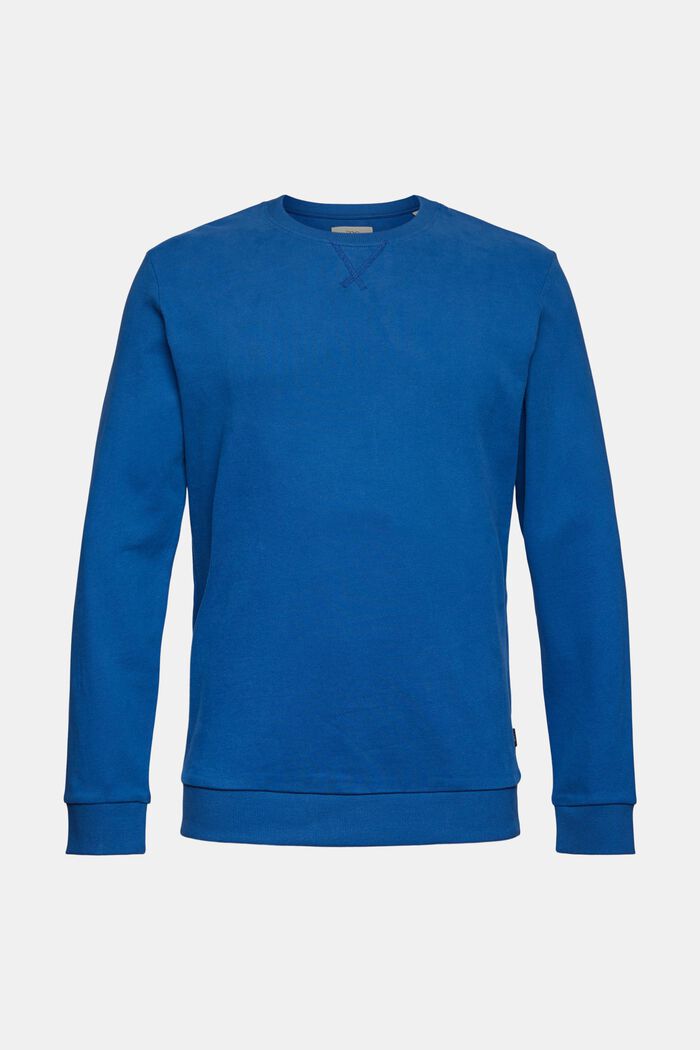 Sweatshirt aus Baumwolle, BRIGHT BLUE, overview