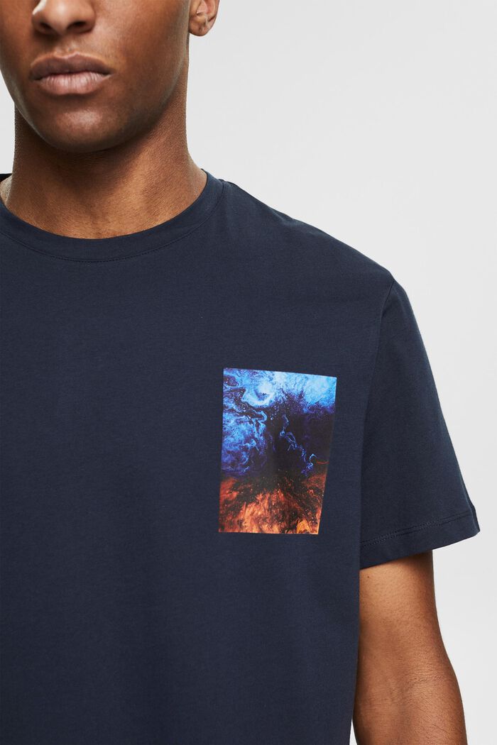 Jersey-T-Shirt mit Print, 100% Bio-Baumwolle, NAVY, detail image number 1