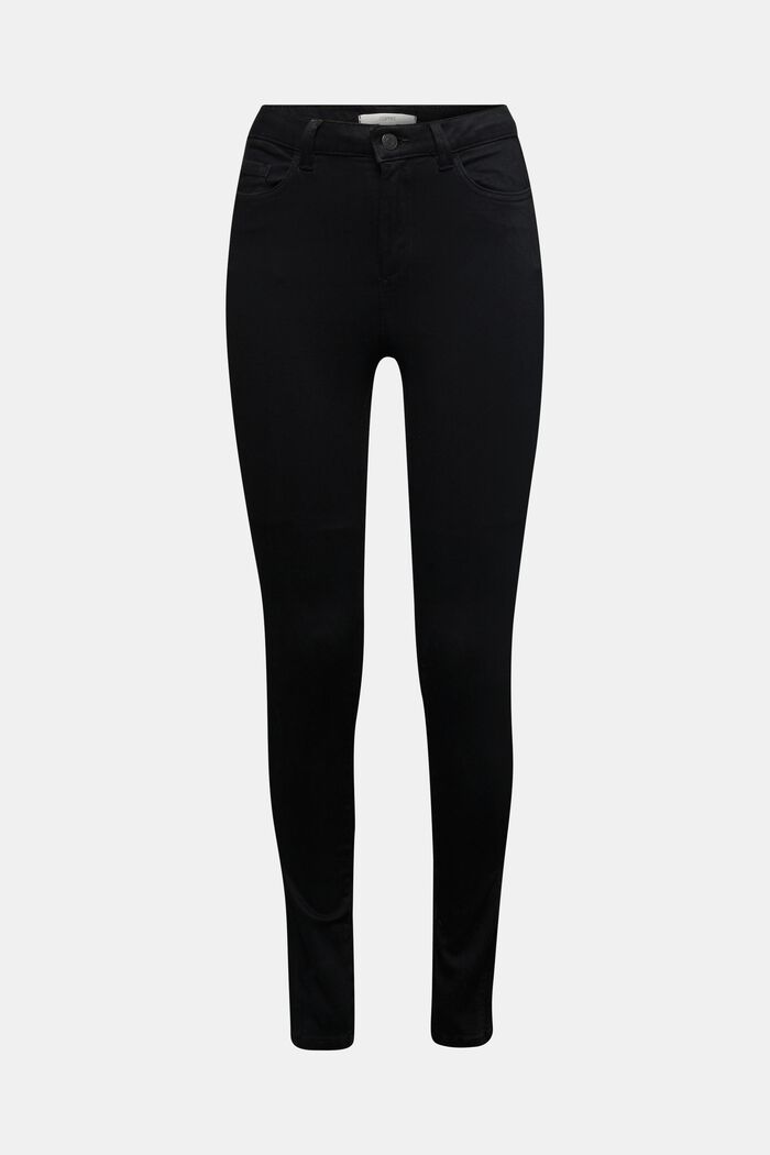 Softe High-Waist-Pants mit Stretch, BLACK, detail image number 0