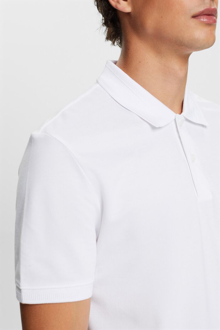 Poloshirt aus Baumwoll-Piqué, WHITE, detail image number 1