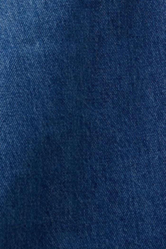 Kragenlose Jeansjacke mit Kordelzug, BLUE DARK WASHED, detail image number 7