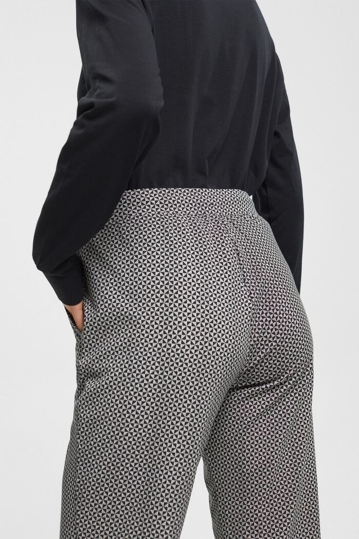 Jersey-Hose mit Print und Spitze, BLACK, detail image number 3