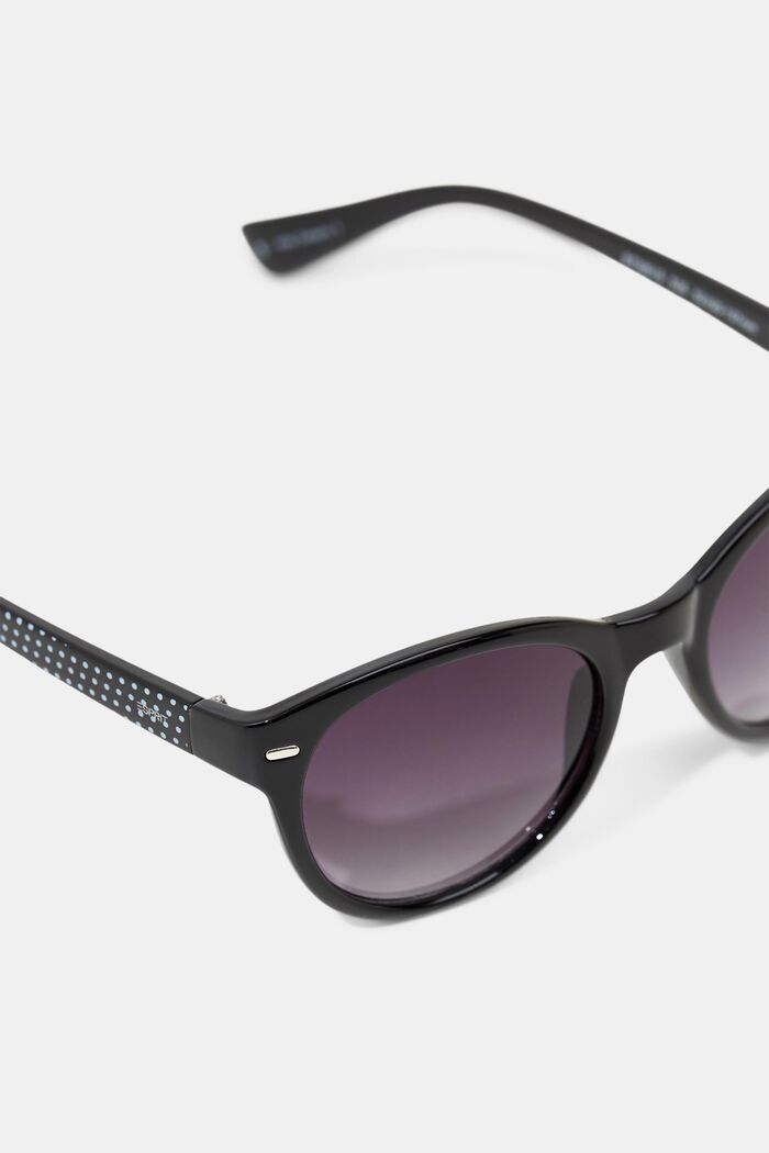 Sonnenbrille mit gemusterten Bügeln, BLACK, detail image number 1