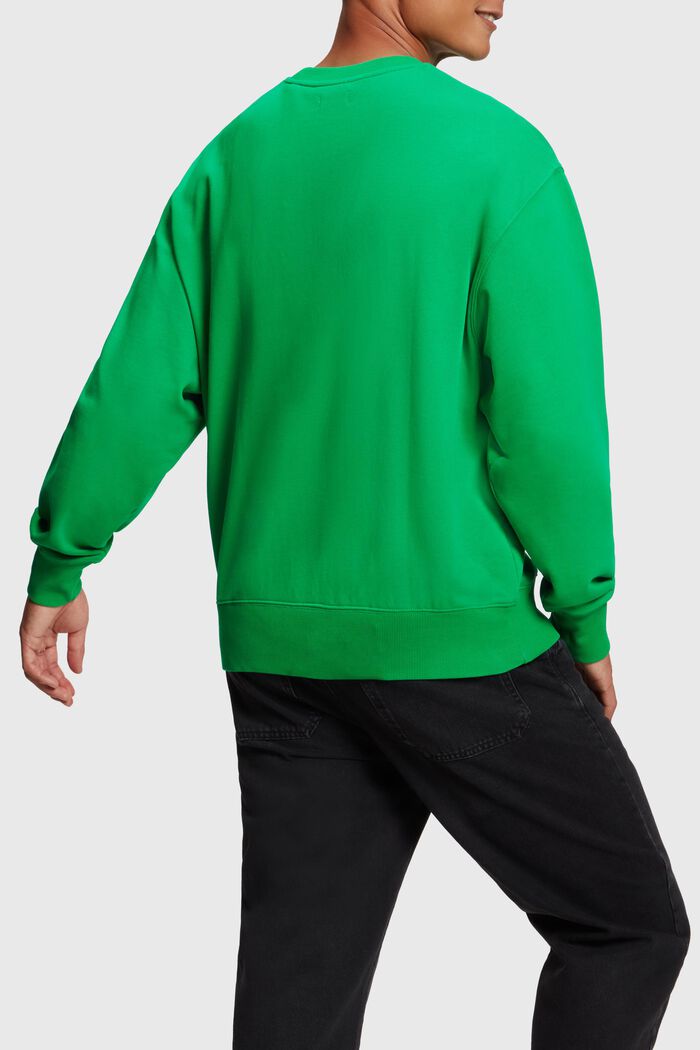 Sweatshirt mit matt-glänzendem Logo-Aufnäher, GREEN, detail image number 1