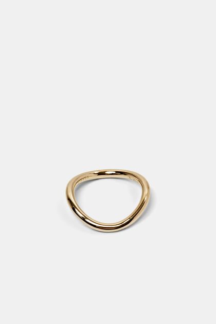 Goldfarbener Wellen-Ring