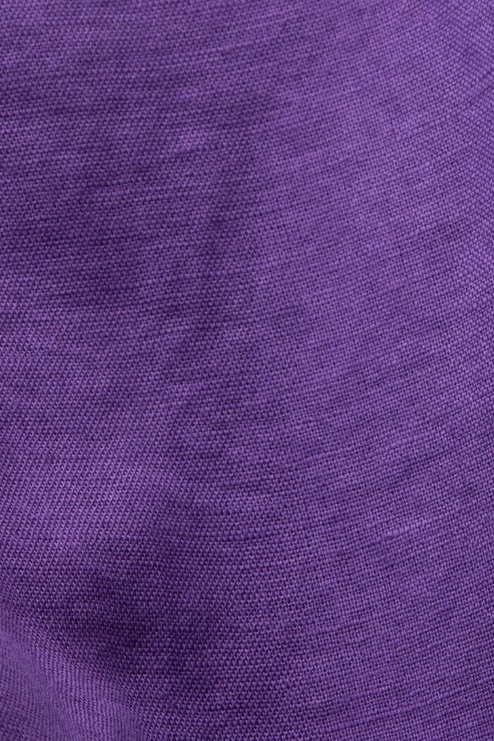 Hemd aus Baumwolle und Leinen, PURPLE, detail image number 4
