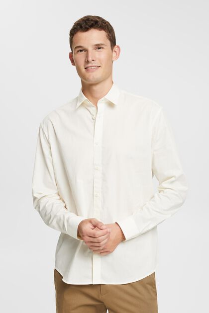Nachhaltiges Baumwollhemd, OFF WHITE, overview