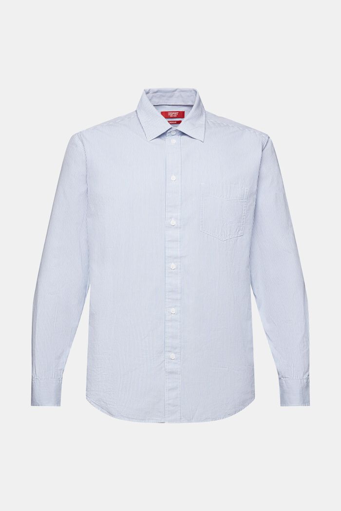 Gestreiftes Hemd aus Baumwoll-Popeline, LIGHT BLUE, detail image number 6