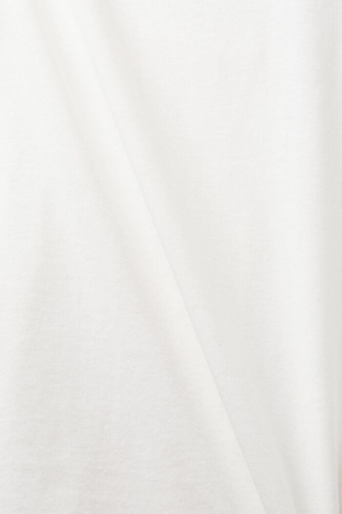 T-Shirt mit Rundhalsausschnitt, 100 % Baumwolle, OFF WHITE, detail image number 4