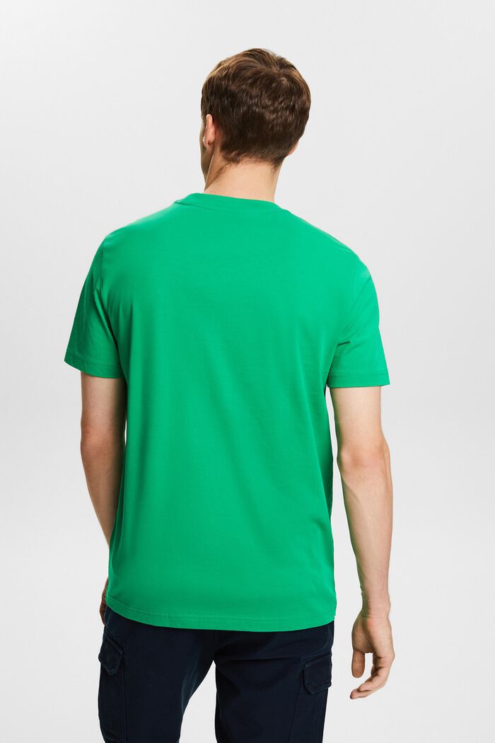 Jersey-T-Shirt mit Rundhalsausschnitt, NEW GREEN, detail image number 3