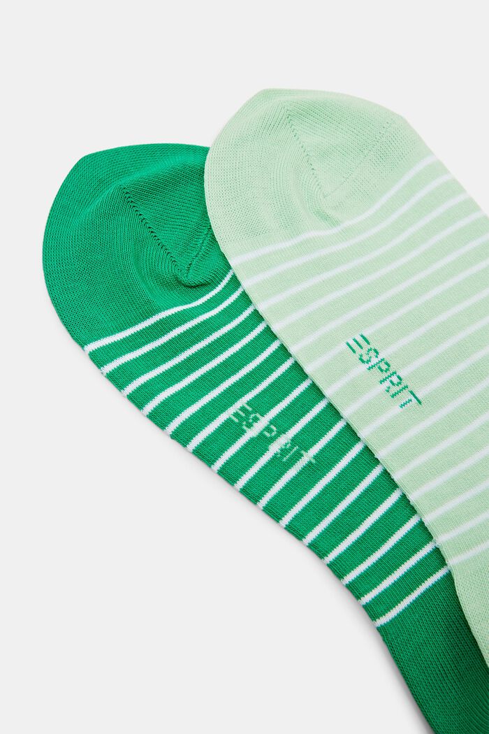 2er-Set Socken mit Streifenmuster, GREEN/MINT, detail image number 2